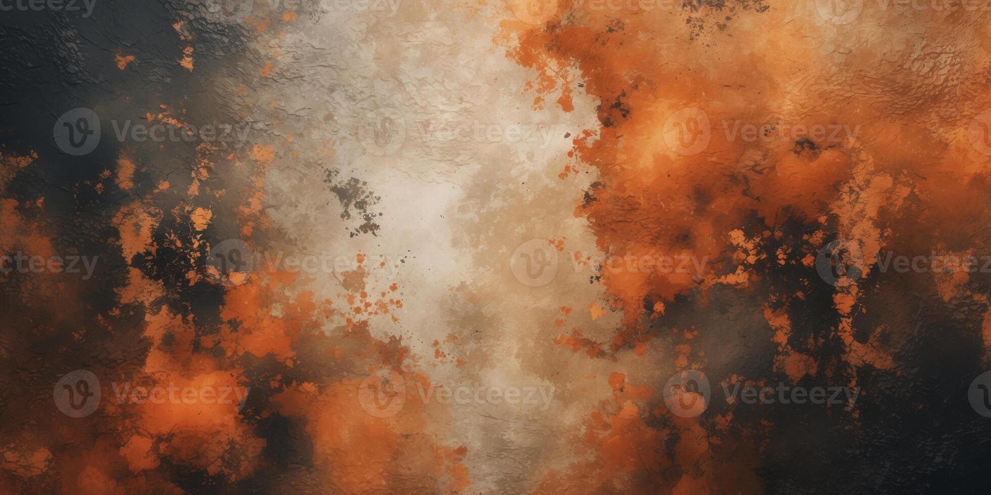 Textured grunge abstract background with earthy tones of brown and orange suitable for various design projects Copy Space. photo