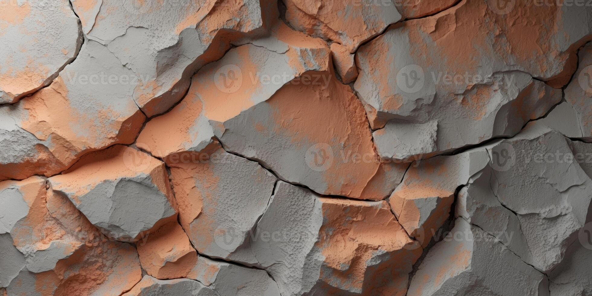 Textured wall surface with cracks in earthy tones of brown and gray suitable for backgrounds and abstract designs Copy Space photo