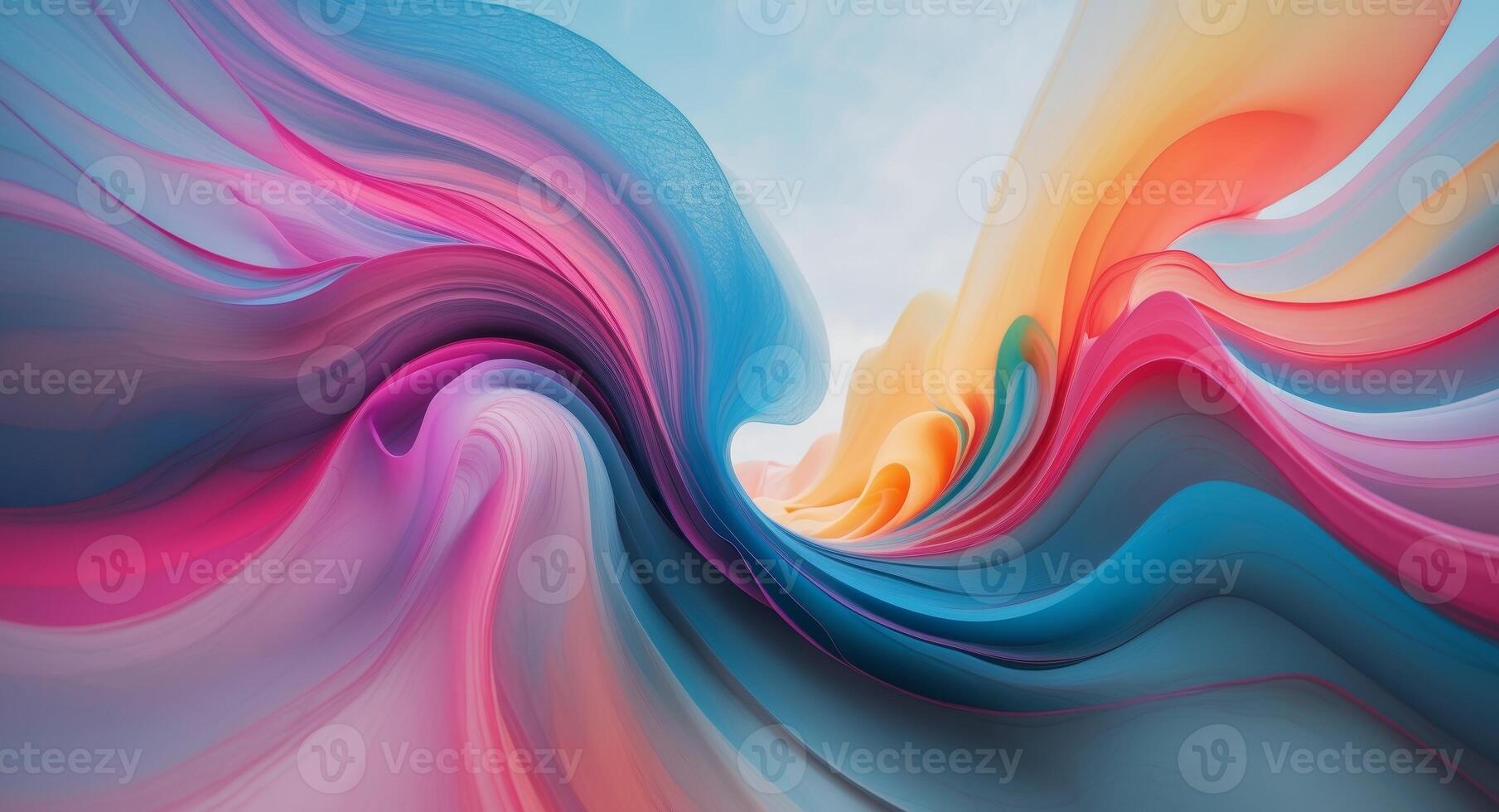 Vibrant Abstract Flowing Colors in a Dynamic Design. photo