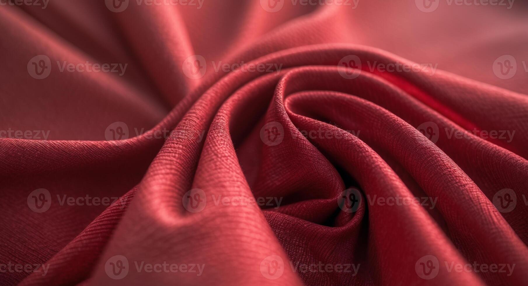 a close up of a red fabric with a very large amount of folds photo