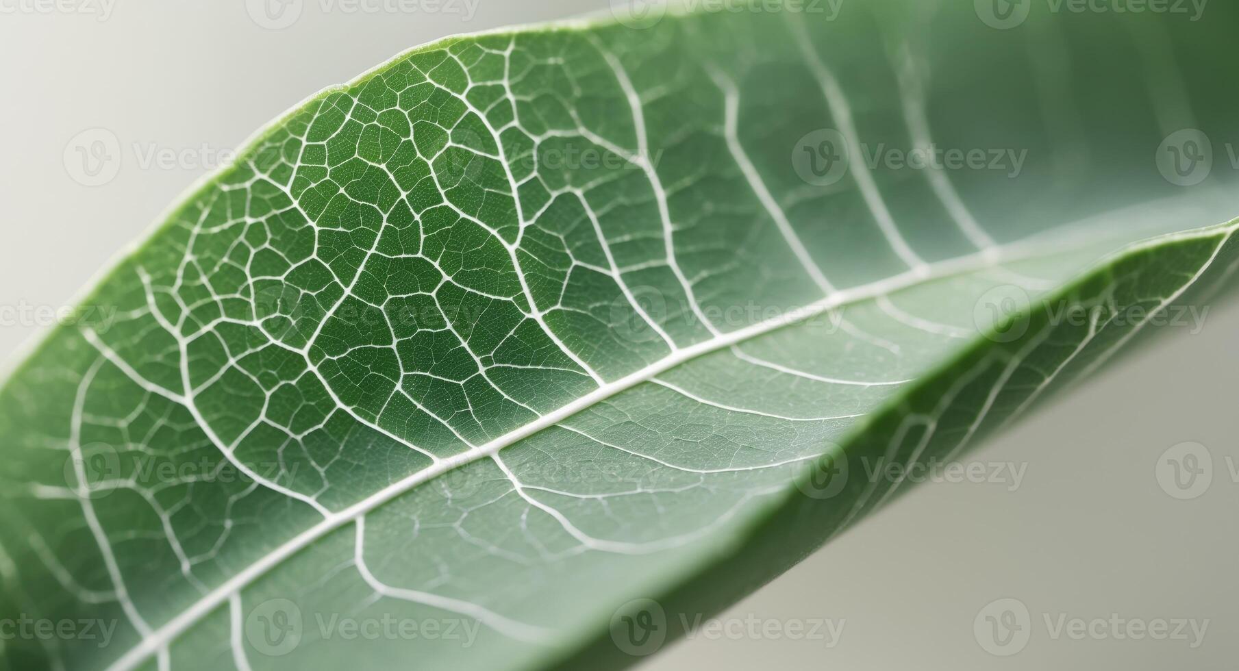 Macro Shot of Leaf Showing Intricate White Veins Meandering Through Its Surface. photo