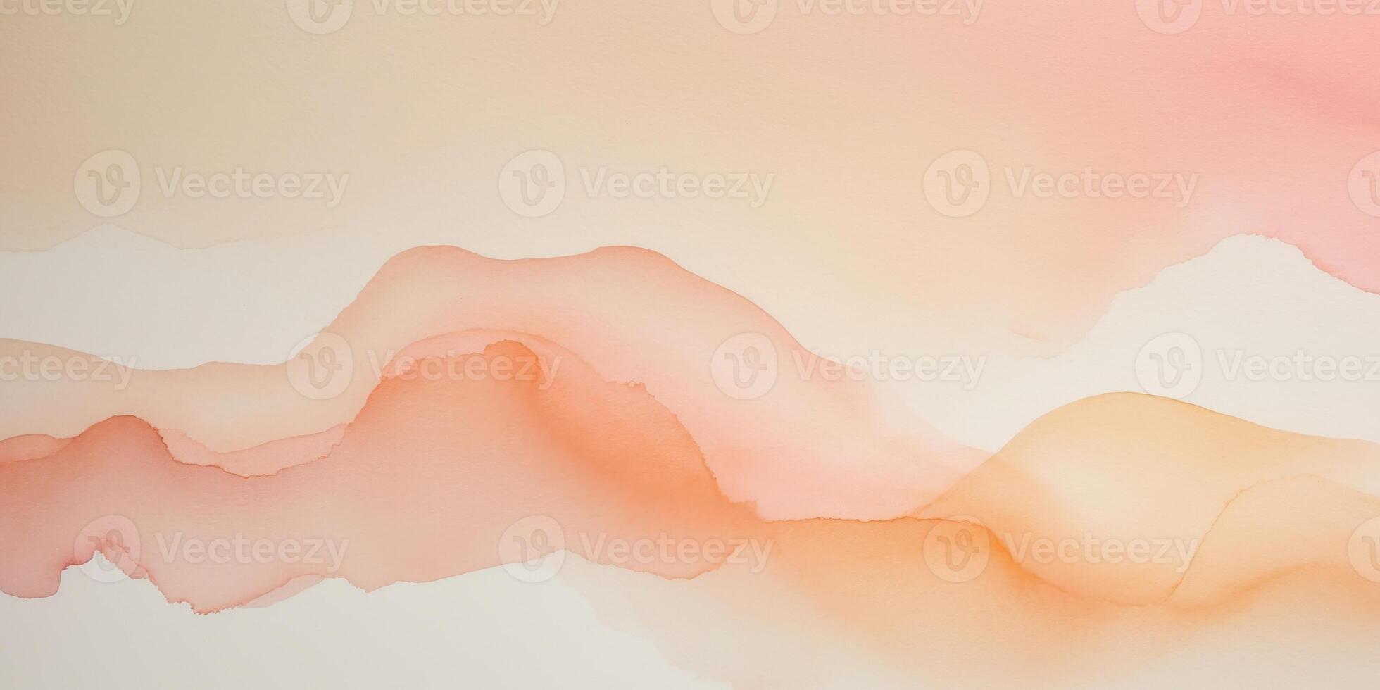 Blush Peach Pastel Watercolor Gradient Background photo