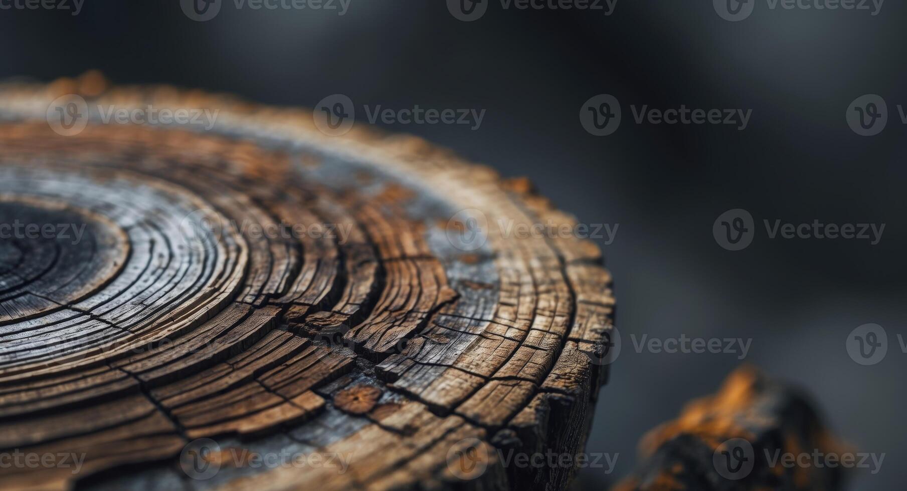 Close up shots of tree rings revealing decades of growth and stories captured inviting introspection photo