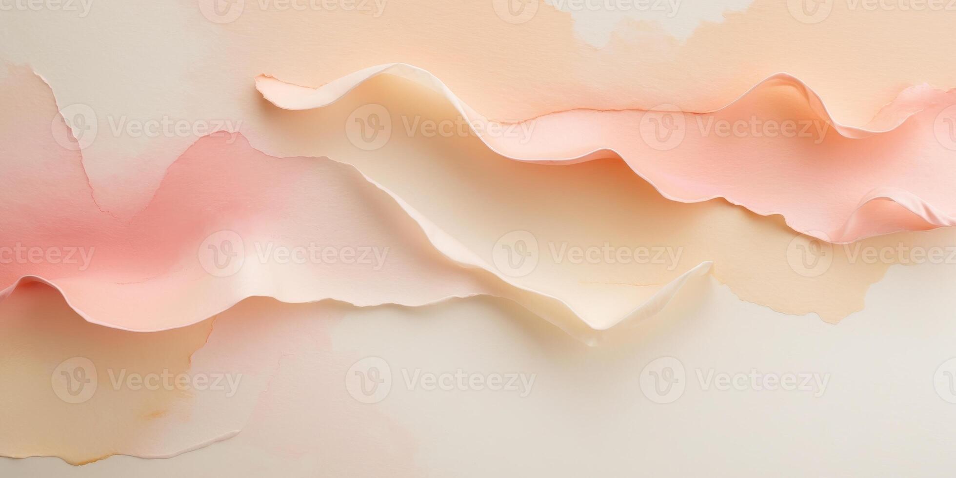 Blush Peach Pastel Watercolor Gradient Background. photo