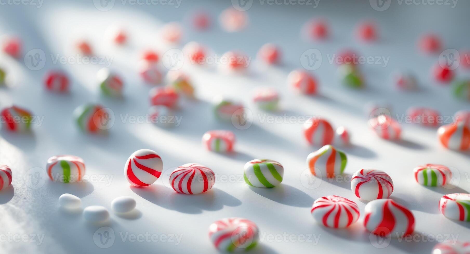 Colorful Peppermint Candies on White Surface photo