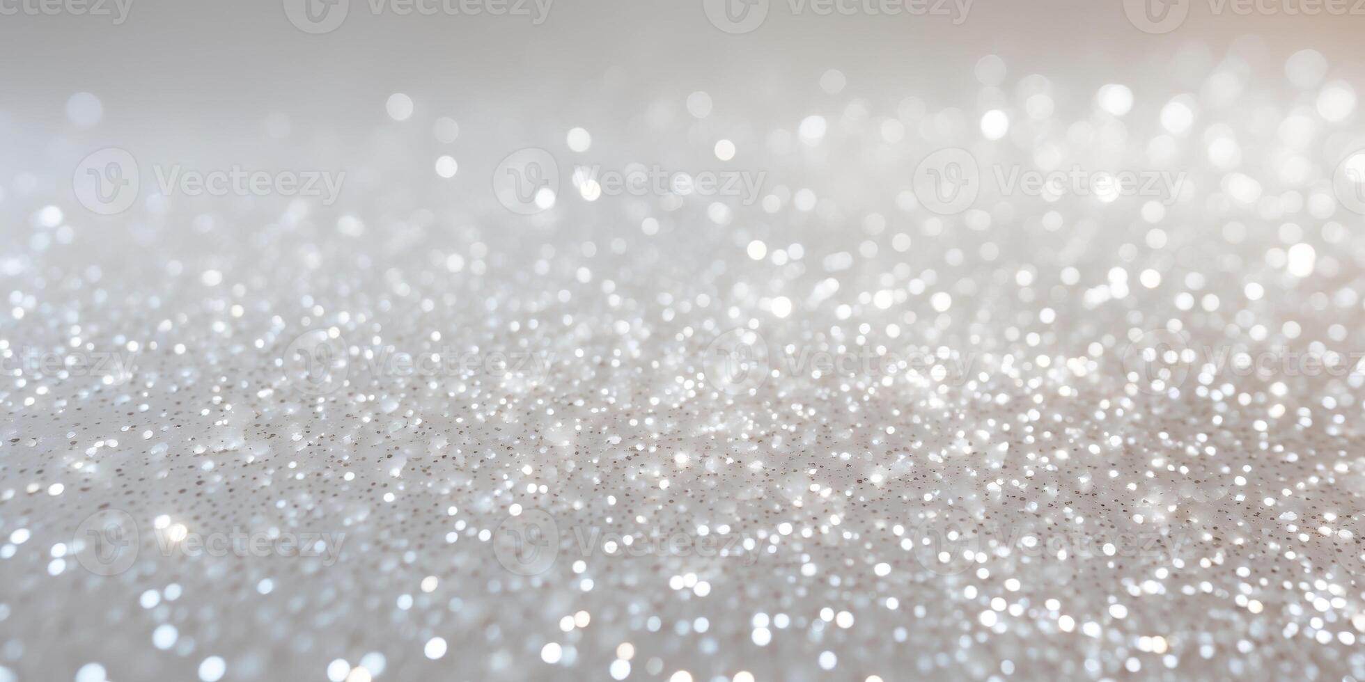 Elegant white glitter texture with soft gradient and sparkle. photo