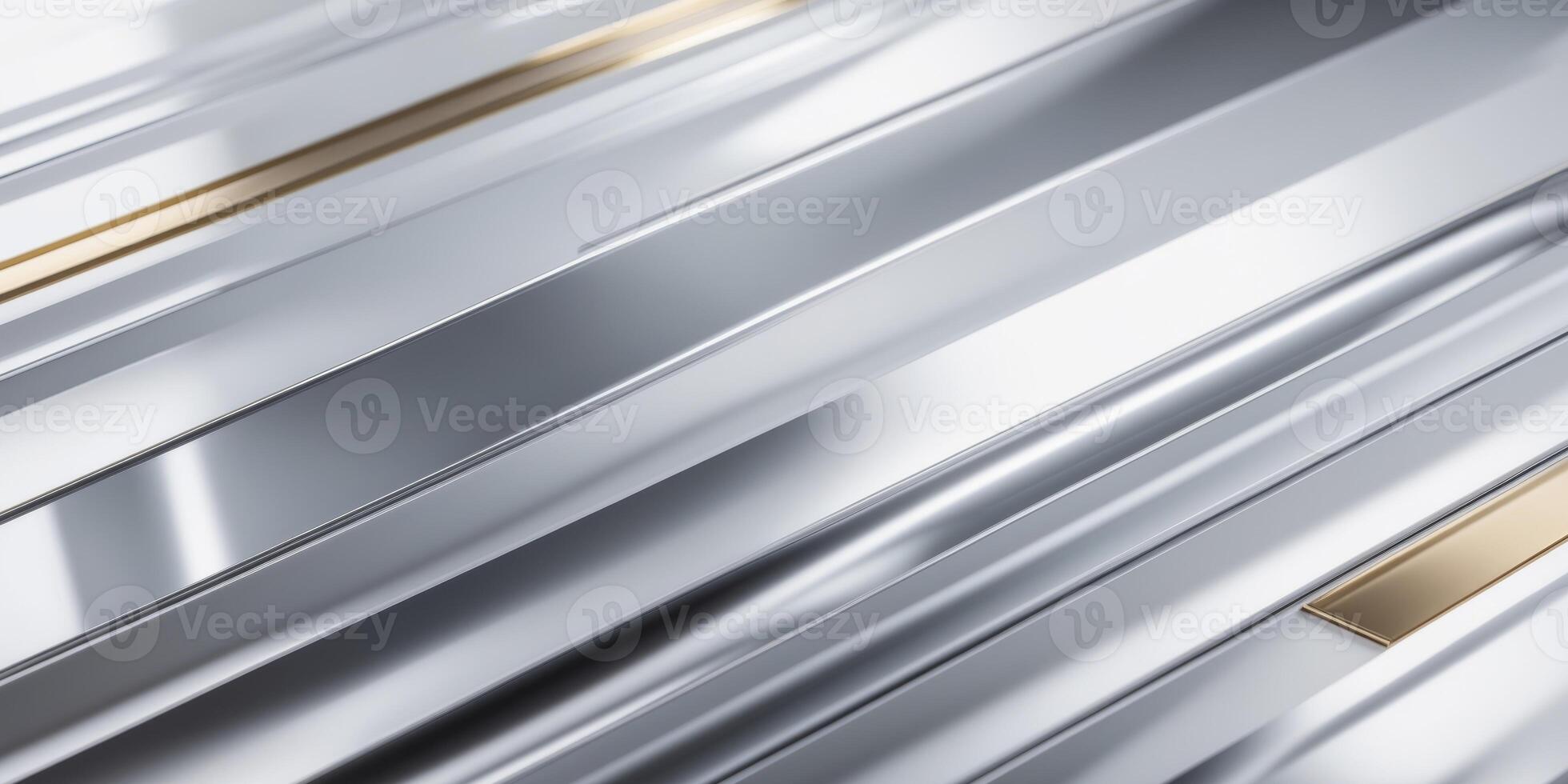 Abstract Metallic Stripes Background with Shiny Surface Texture. photo