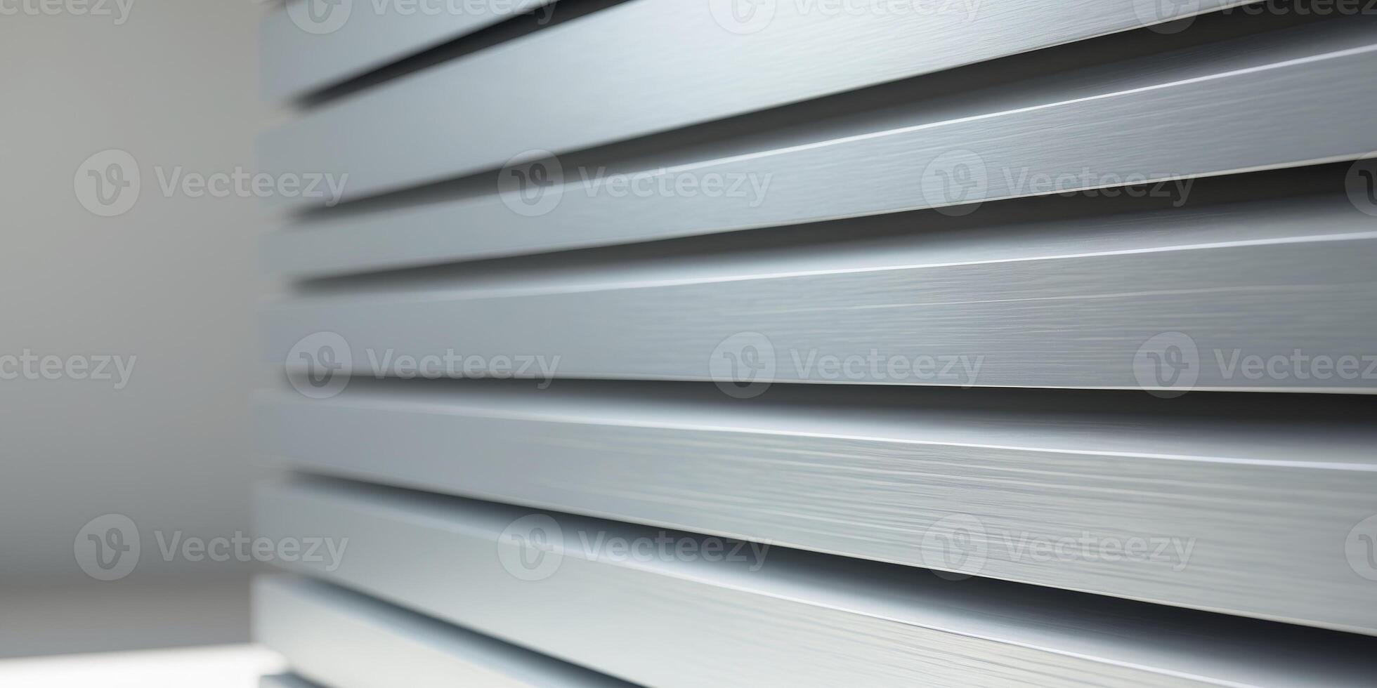 Sleek brushed metal texture with horizontal lines photo