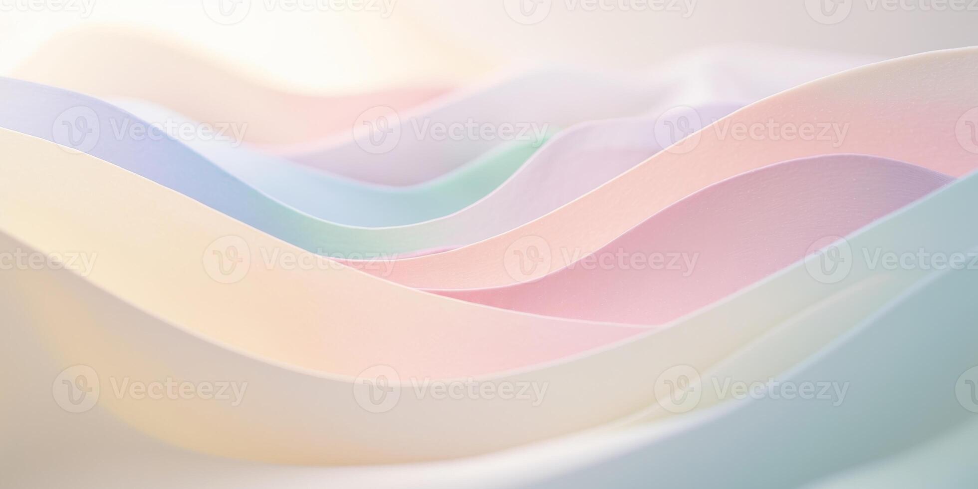 Pastel gradient abstract waves in soft light photo