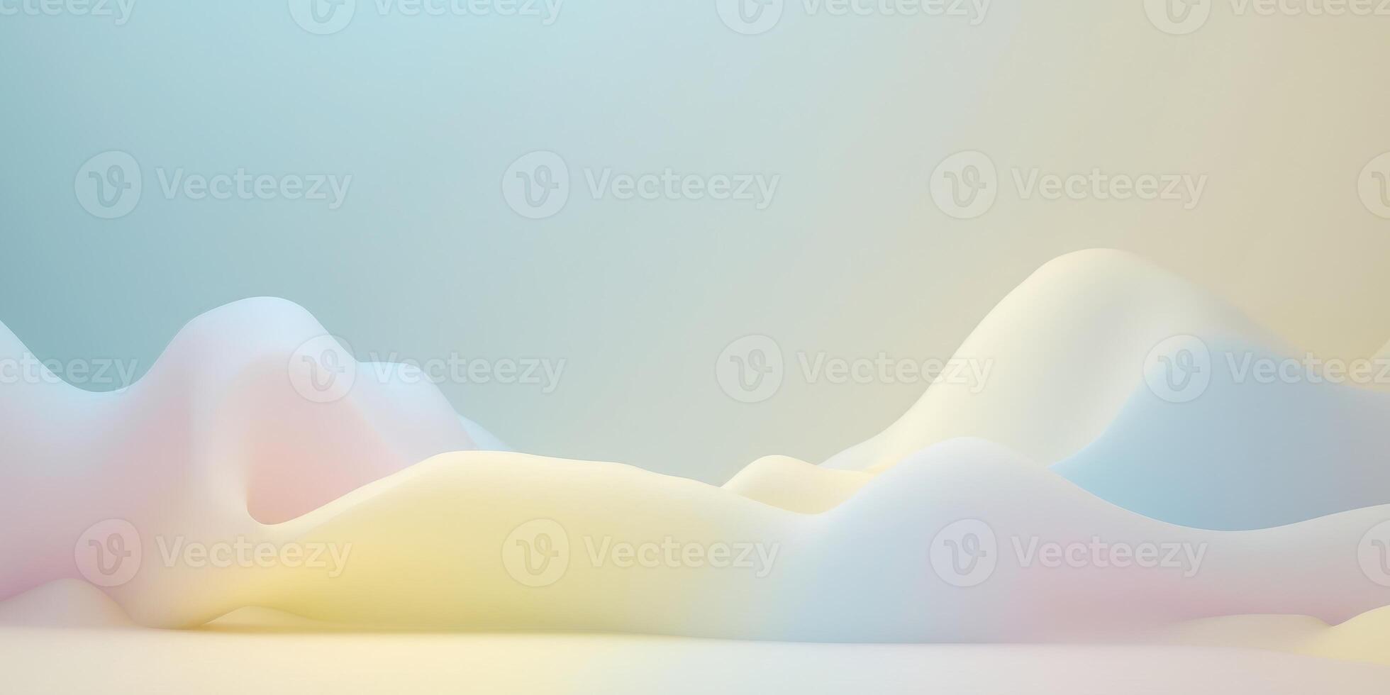 Delicate Pastel Gradient Background in Light Blue and Yellow. photo