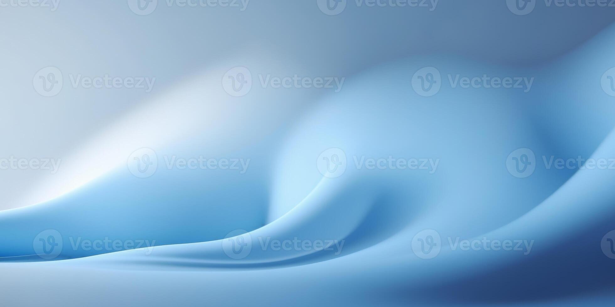 Beautiful abstract blue blurred background creating an ideal product display area in a modern studio setting. photo