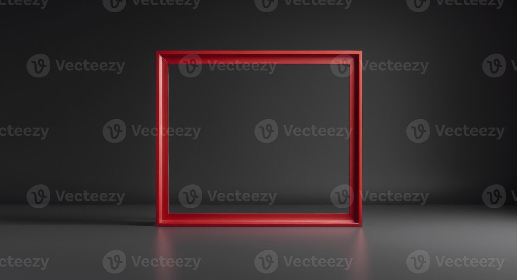 there is a red frame on a black background with a black background photo