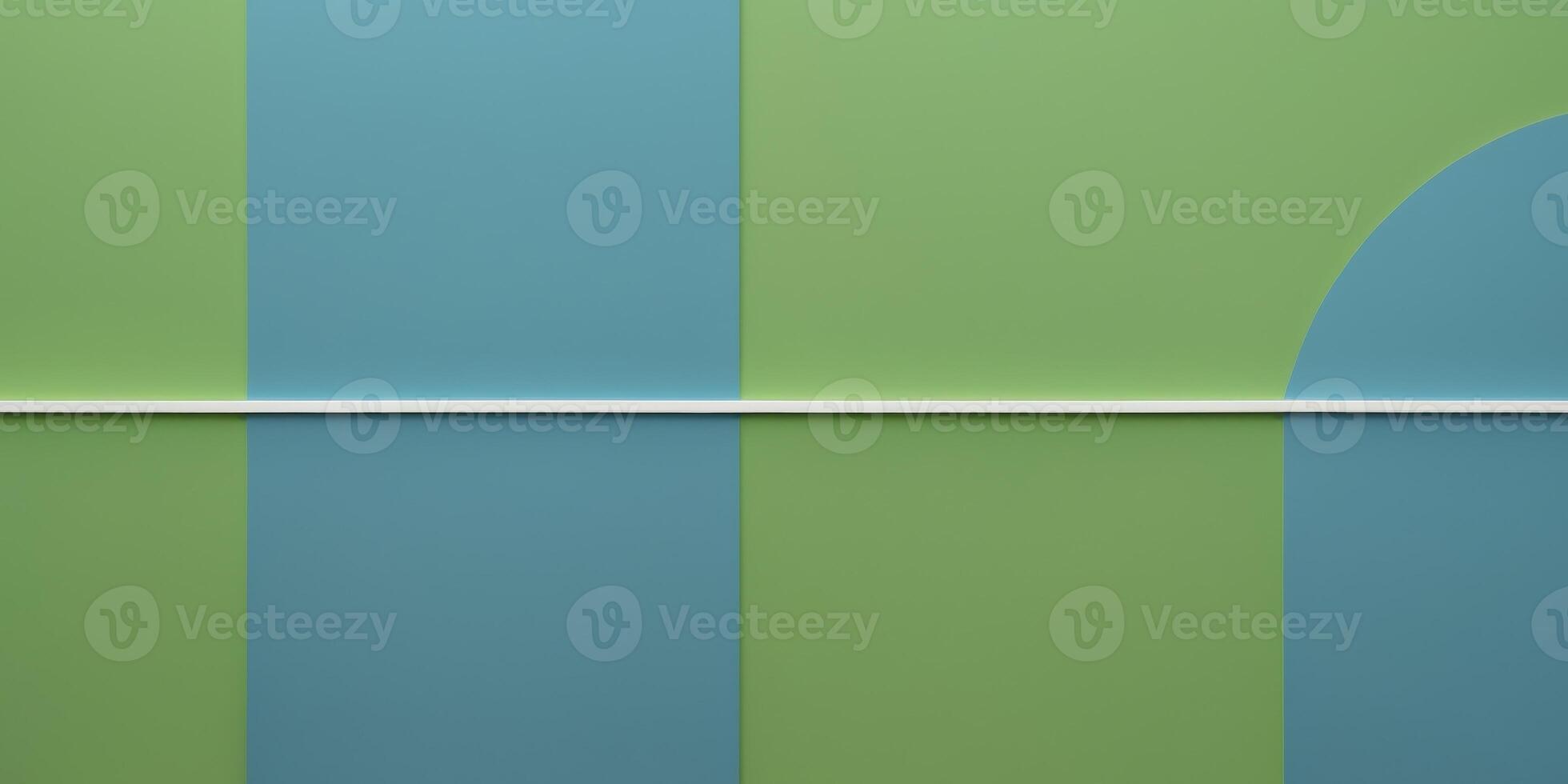 Green and blue background with a line in the middle photo