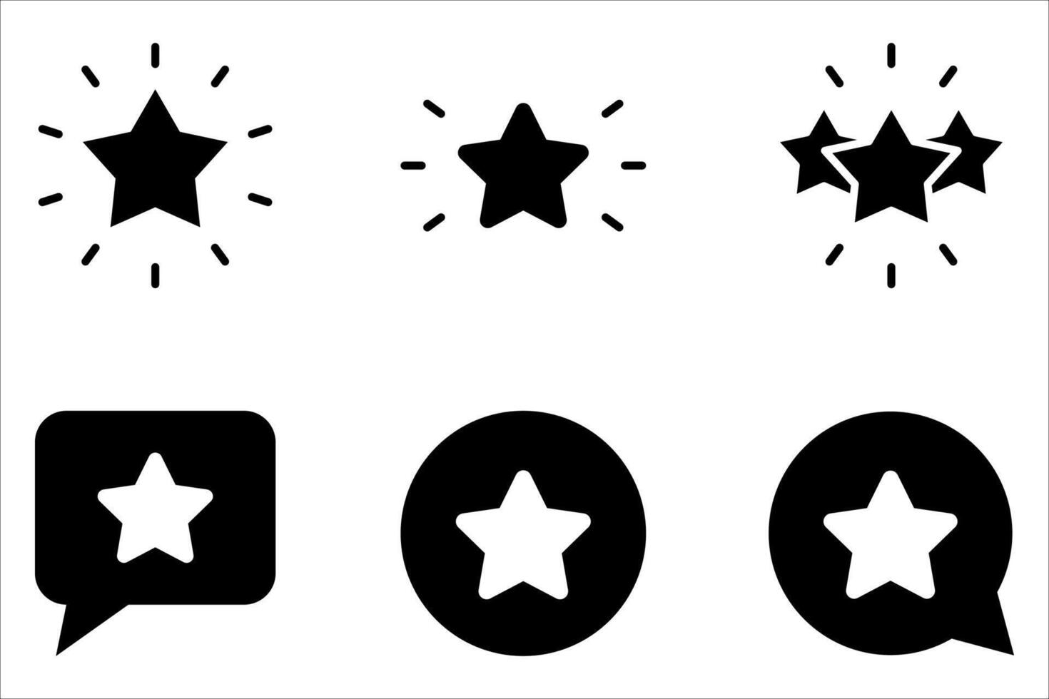 loyalty star icon set, vector