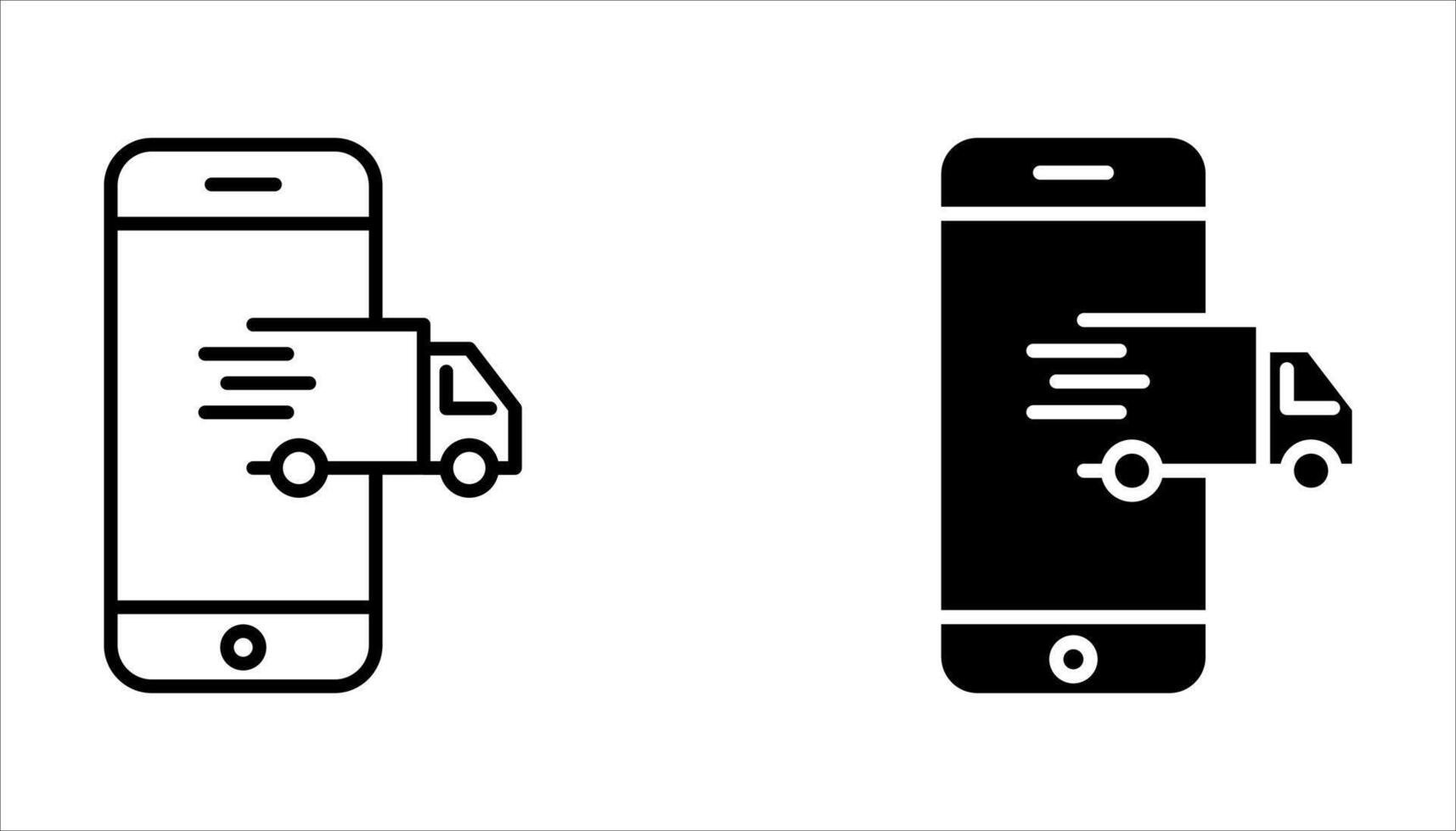 online delivery icon set, vector