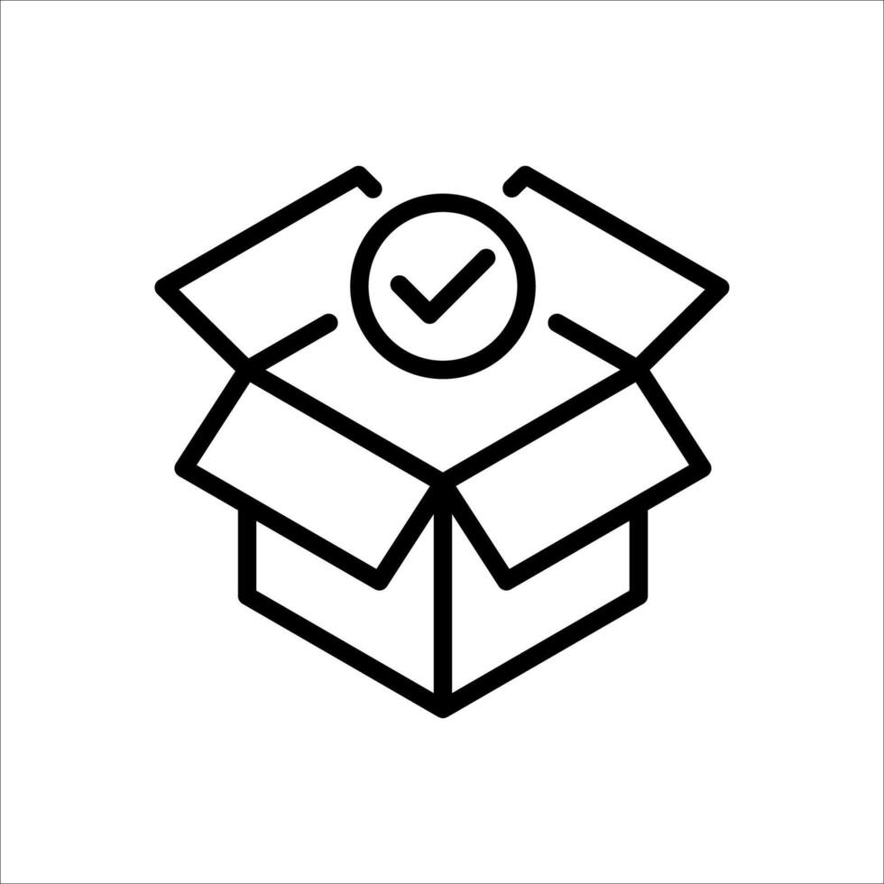 open box icon set, vector