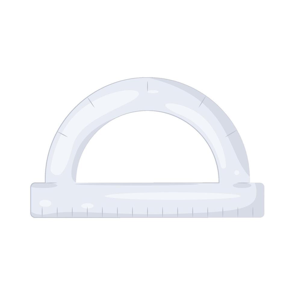 Illustration of protractor ruler vector