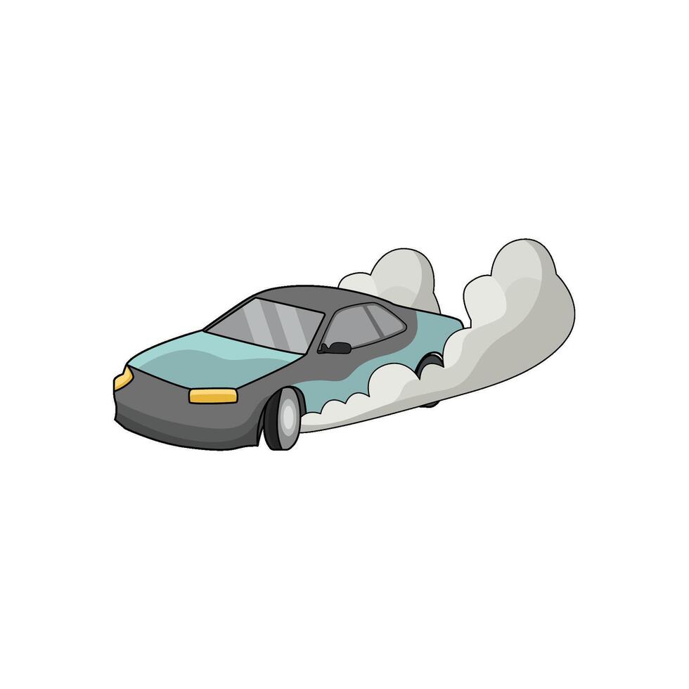 illustration of Drift Car vector