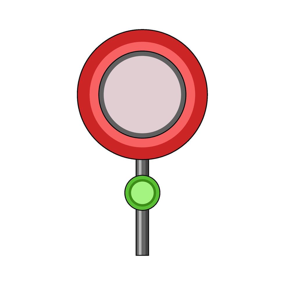 illustration of red light stop Signal vector