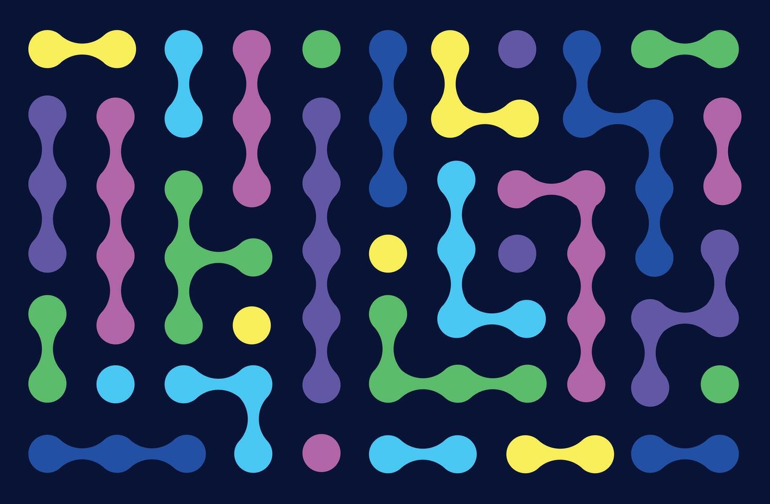 Colorful abstract circuit-like pattern, symbolizing connectivity, data flow, and futuristic technology vector