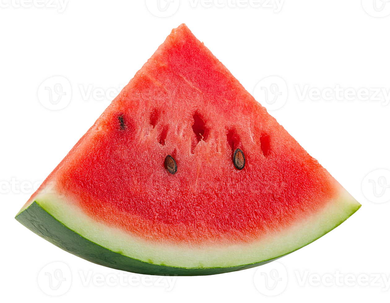 fresh juicy watermelon slice with red pulp and seeds on isolated background png