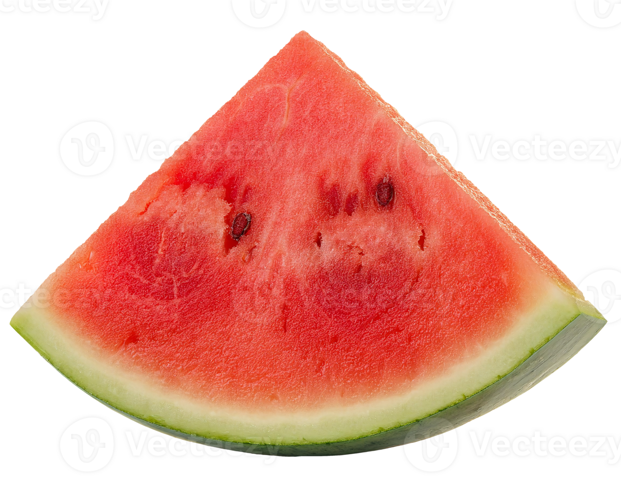 fresh juicy watermelon slice with red pulp and green rind on isolated background png