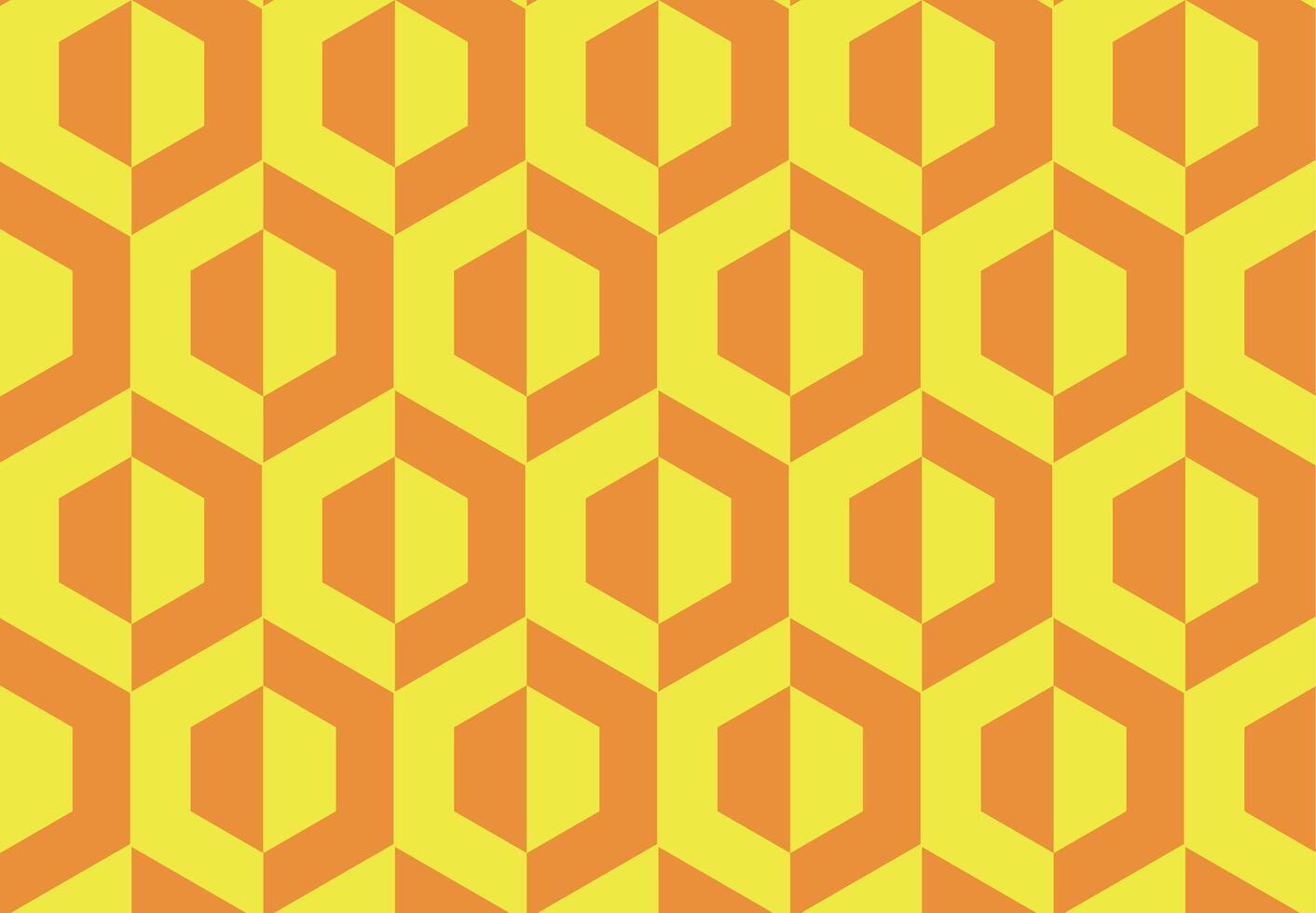 Golden hexagonal 3D pattern creating an illusion of depth and structure, inspired by honeycomb and geometry vector