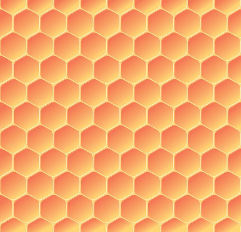 Warm honeycomb pattern with smooth gradients, symbolizing nature, efficiency, and structured beauty vector