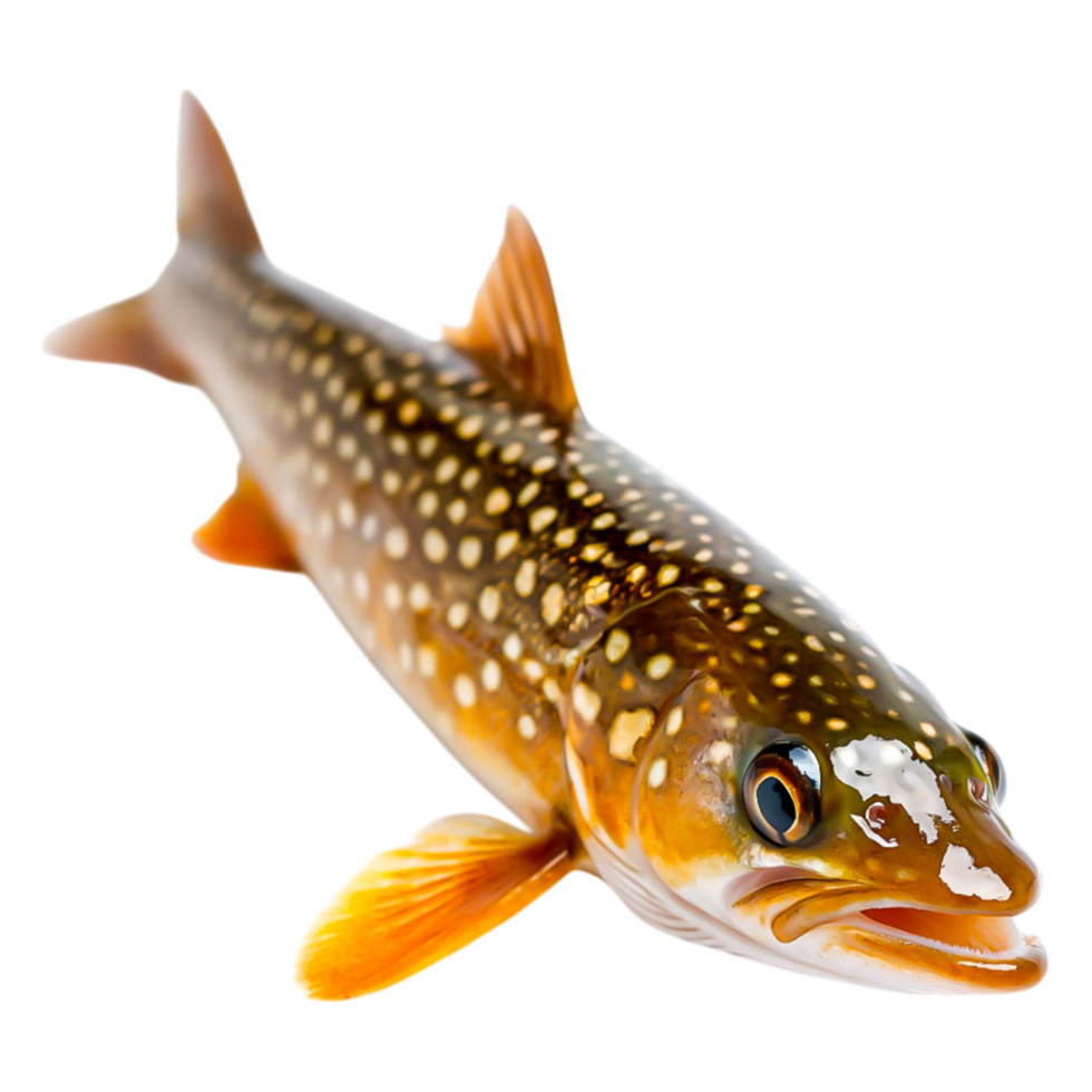 Colorful Freshwater Fish with Distinctive Spots and Vibrant Fins png