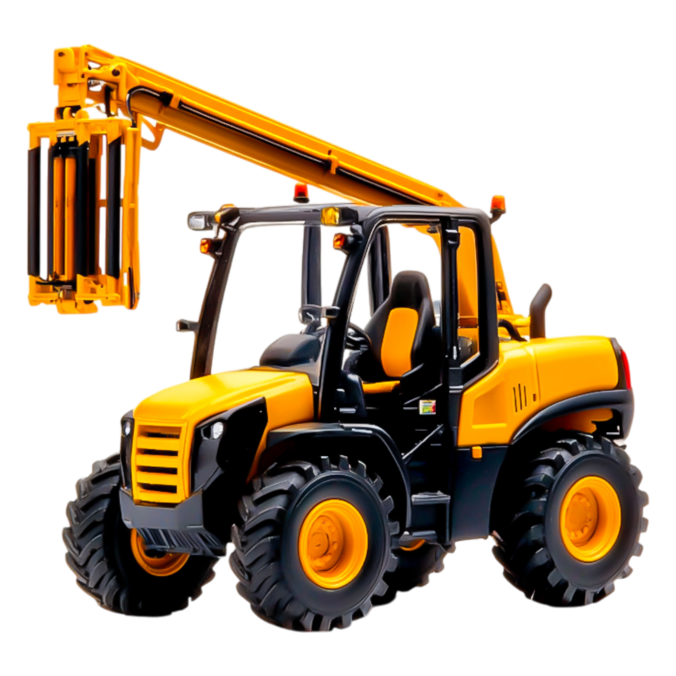 Compact Yellow Forklift with Lifting Arm for Heavy Lifting Tasks png