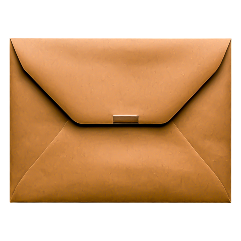 Brown Envelope with Flap Closure on for Business Use png
