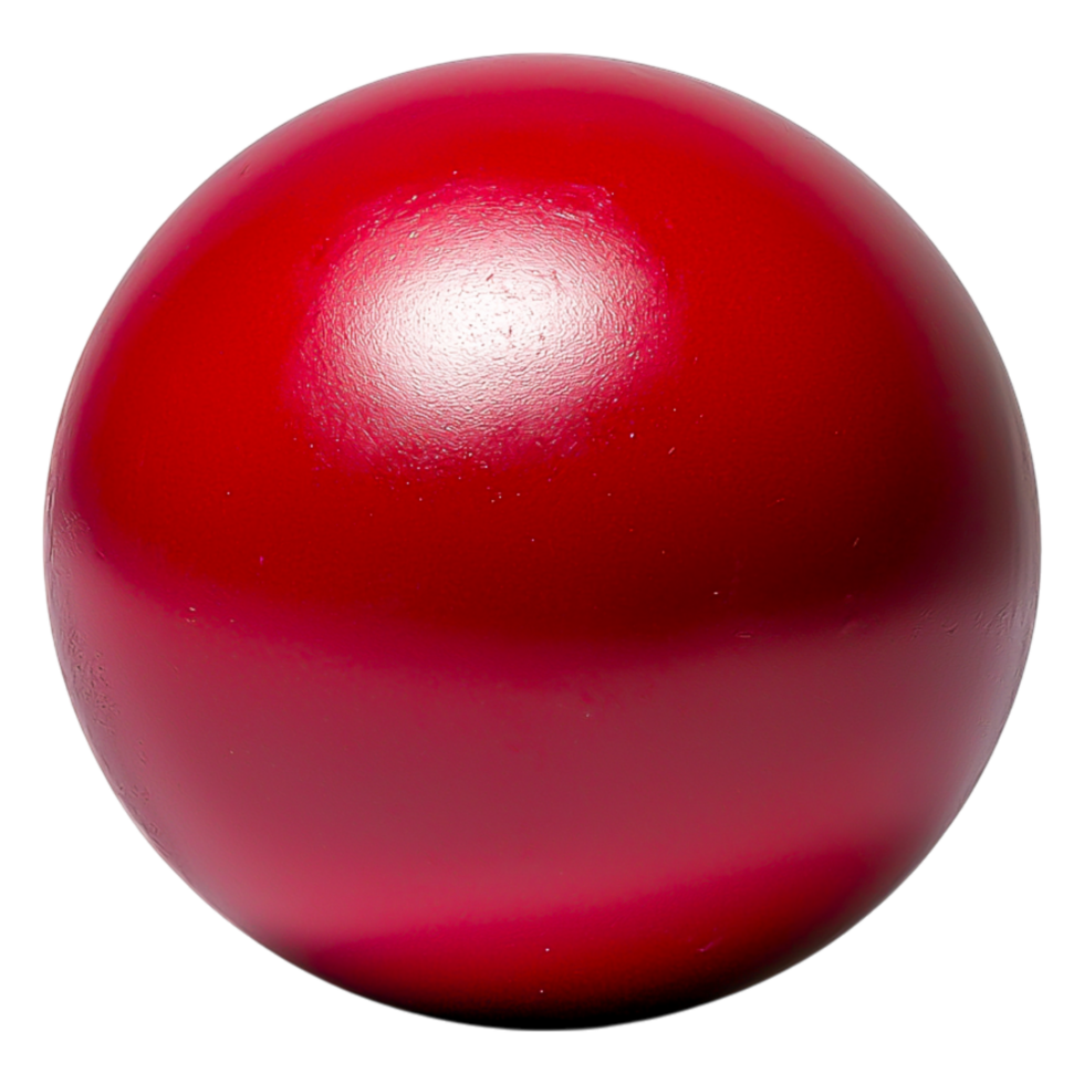 Bright Red Glossy Sphere on Isolated png