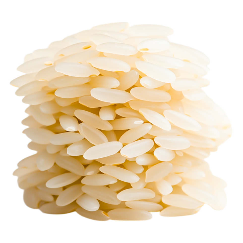 Close-up of Pile of White Rice Grains on a Light Background png