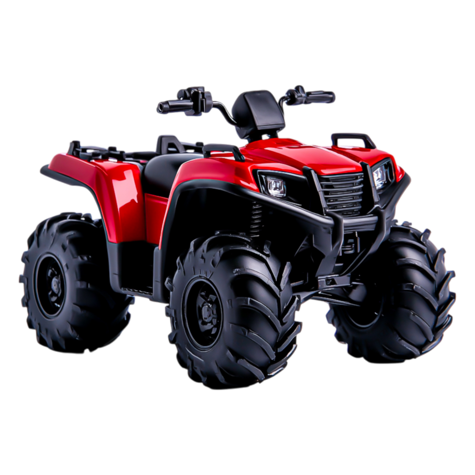 Red All-Terrain Vehicle with Large Tires and Durable Design png