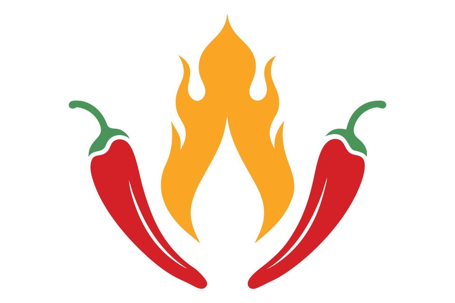Vibrant Red Chili Peppers Logo Design for Restaurants and Culinary Brands vector