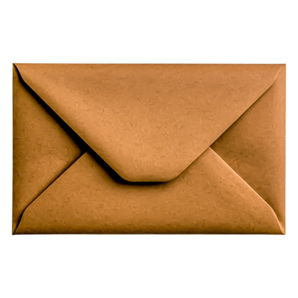 Brown Kraft Envelope Isolated on with Shadows png