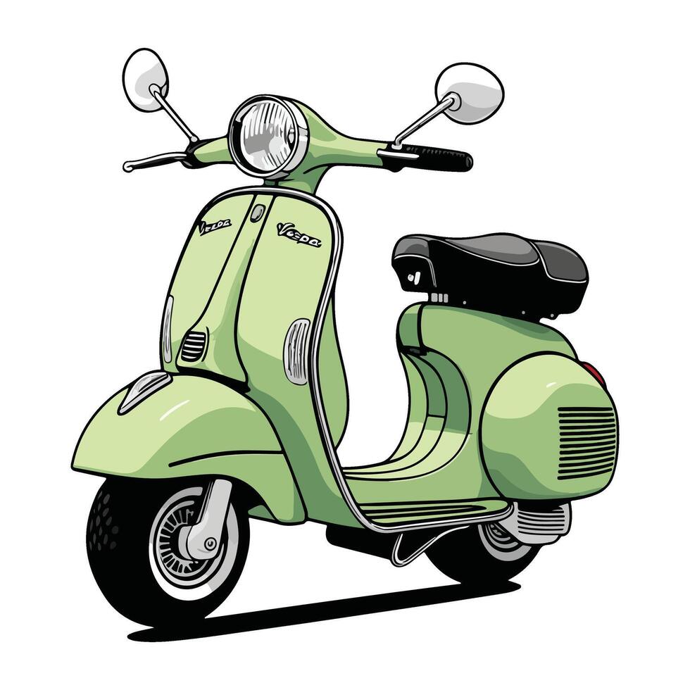 Futuristic Cartoon Bike with a Sleek Design vector
