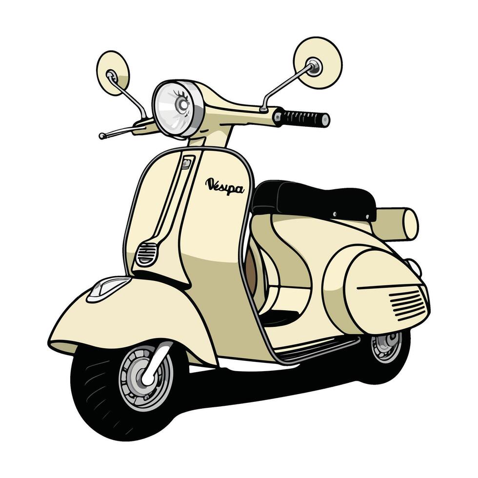 Joyful Scooter Head with a Friendly Look vector