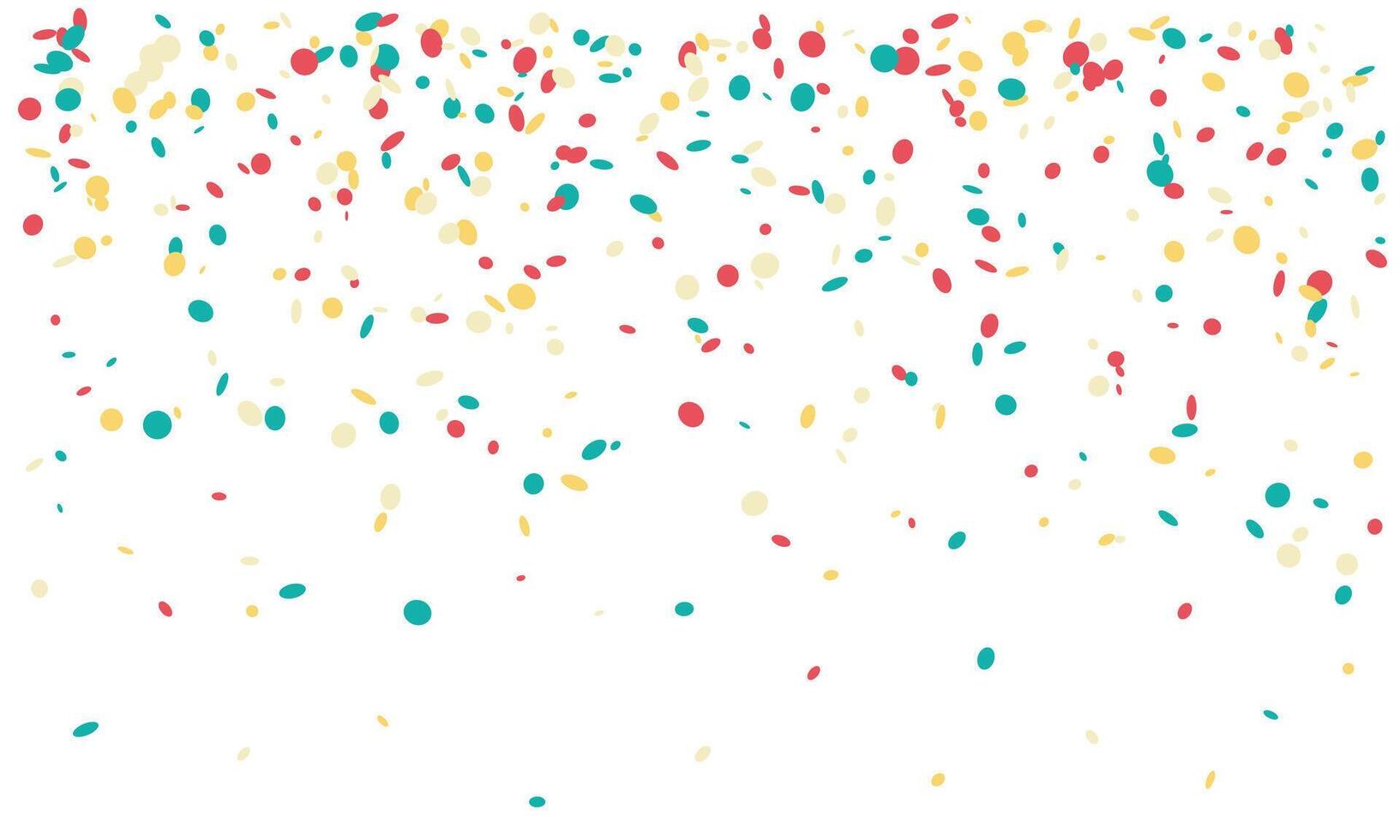 Vibrant confetti falling on white background. Perfect for celebratory designs, invitations, and festive backgrounds. Use for banners, social media, or website decoration. vector