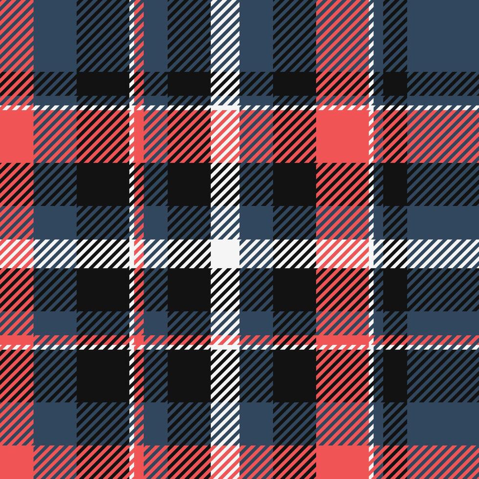 Stylish coral, navy, and white plaid pattern. Perfect for textile design, fashion, or website backgrounds. Seamless repeat texture adds versatility for various projects. Modern and crisp design. vector