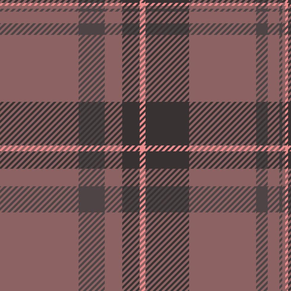 Elegant dusky rose and charcoal plaid pattern. Subtle texture and soft color palette ideal for fashion, textile, and website backgrounds. Seamless repeat design for versatile use. vector