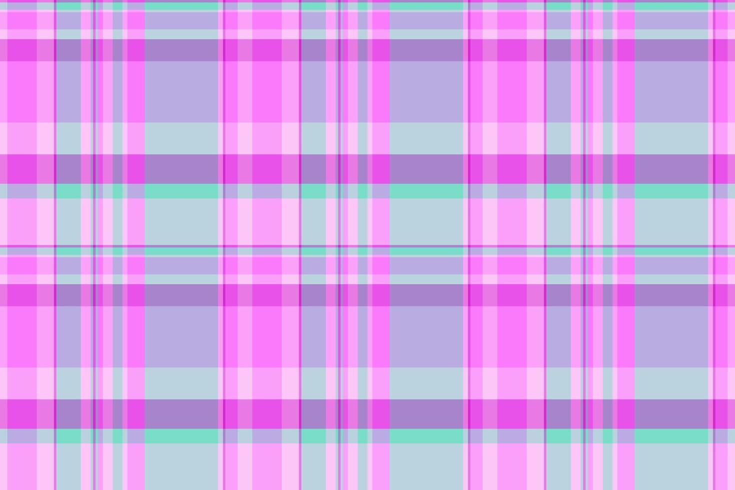 Sample tartan pattern fabric, rich plaid check. Old background textile seamless texture in magenta and light colors. vector