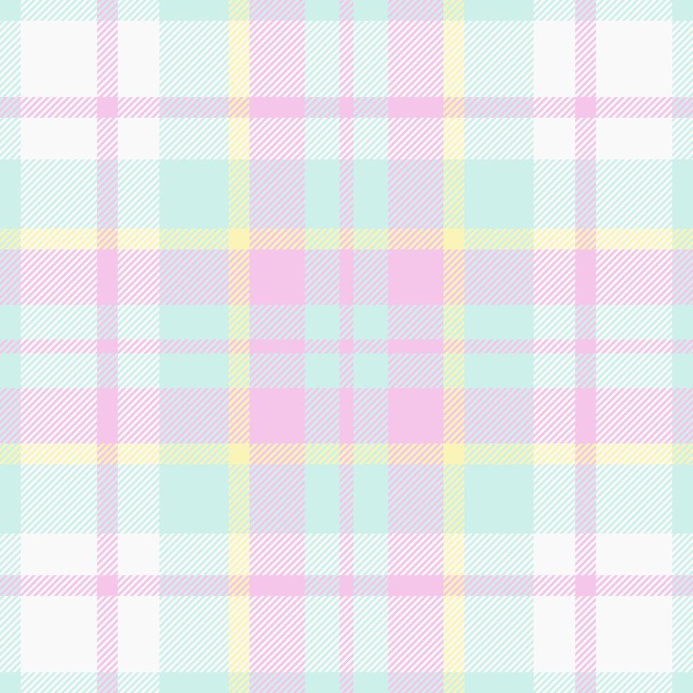 1950s seamless pattern background, style textile texture check. Inspiration fabric tartan plaid in light and white colors. vector