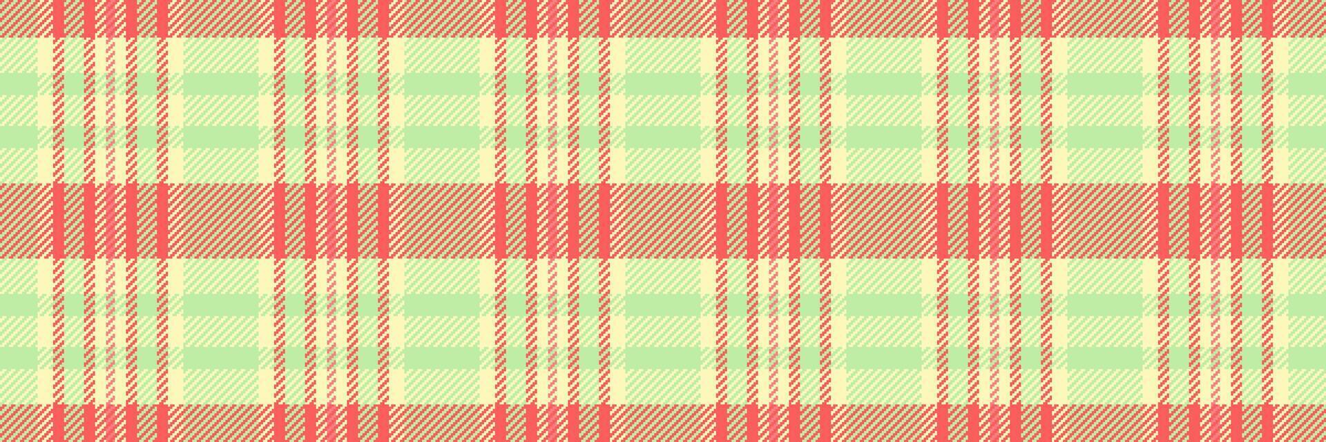 Vibrant pastel plaid pattern in green and coral. Perfect for textile design, website backgrounds, or crafting projects. Seamless repeat creates endless possibilities. vector