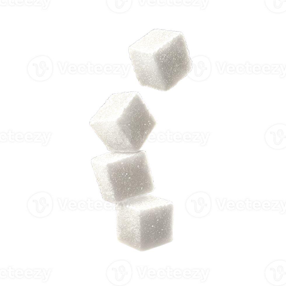 Falling sugar cubes png