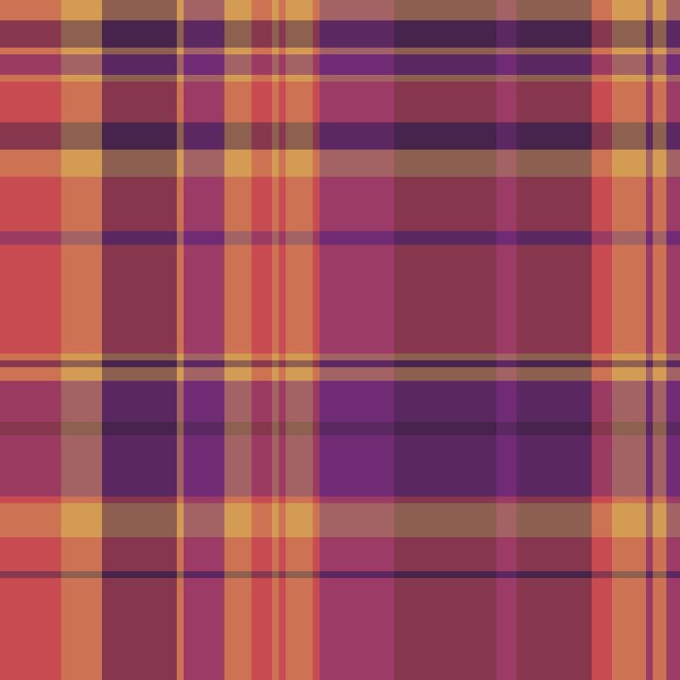 Layout fabric plaid background, beige texture tartan pattern. Plain textile check seamless in red and orange colors. vector