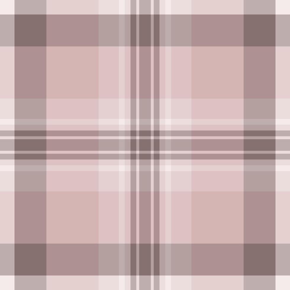 Equal seamless background plaid, full fabric textile texture. Quality check pattern tartan in pastel and light colors. vector