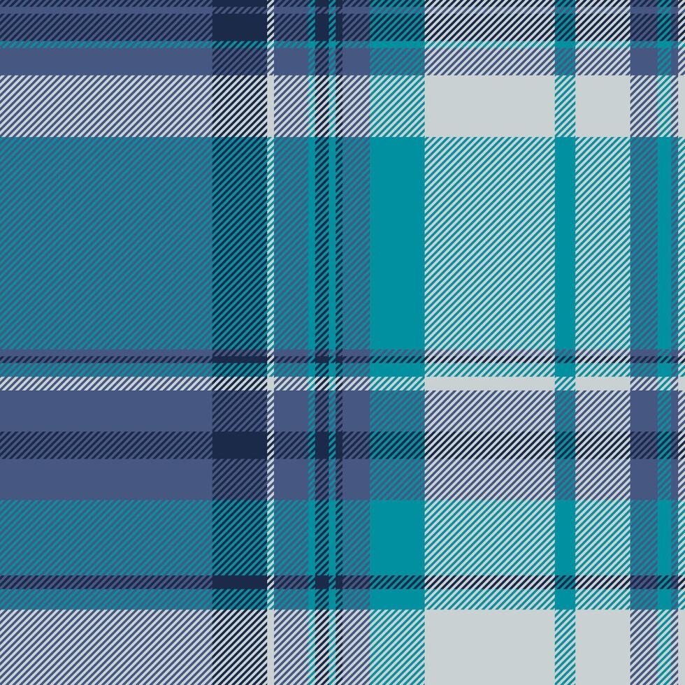 Decorate texture fabric check, floor pattern textile . Azul tartan background seamless plaid in cyan and blue colors. vector