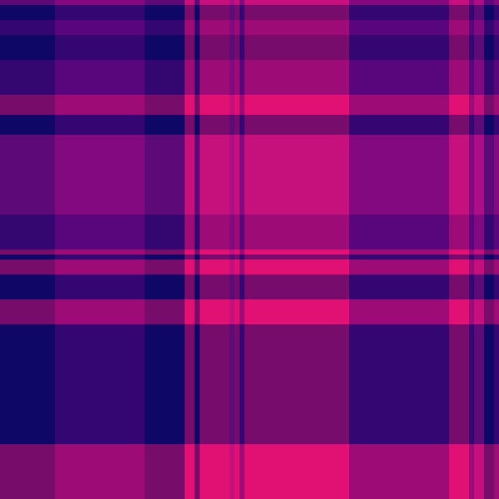 Vibrant purple and pink plaid pattern. Perfect for fashion, textiles, website backgrounds, or any design needing a bold, geometric texture. vector