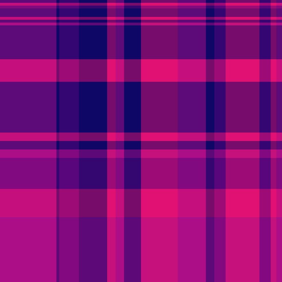 Vibrant pink and purple plaid pattern. Perfect for fashion, textile, and website backgrounds. Modern and stylish design, ideal for adding a bold graphic element to your projects. vector